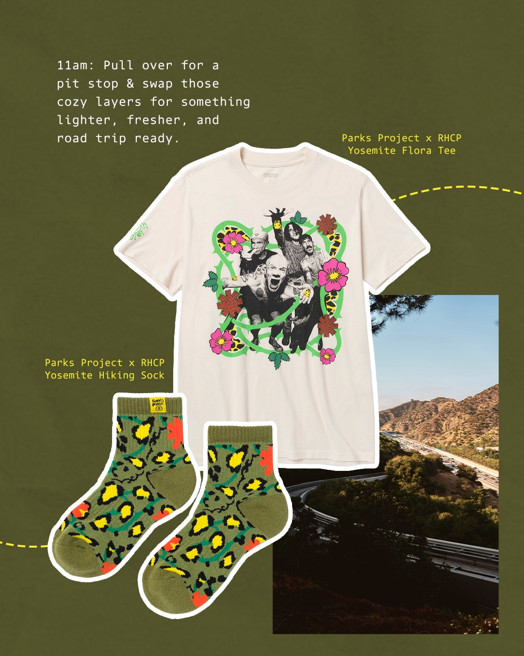 Red Hot Chili Peppers×PARKS PROJECT Shop Red Hot Chili Peppers x Parks Project Yosemite Tee