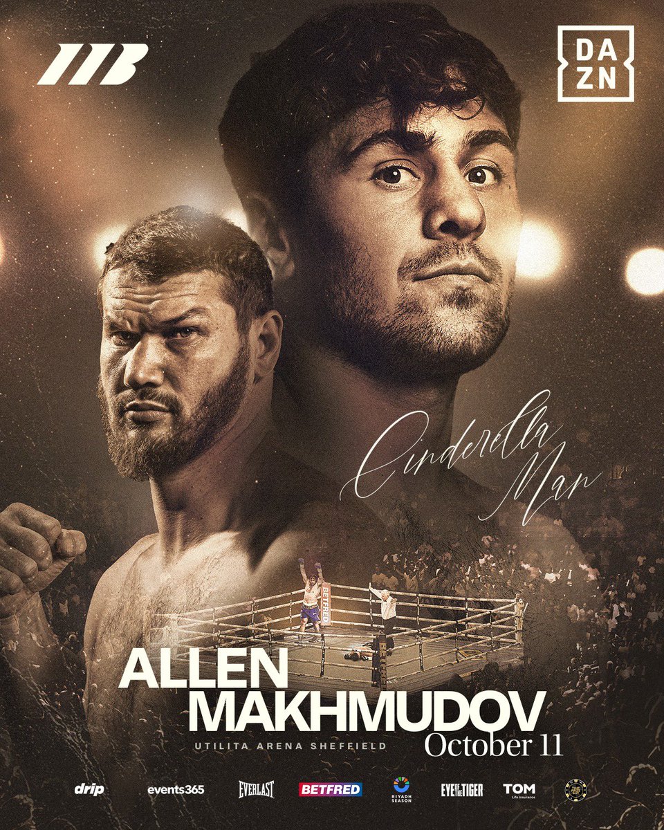 MatchroomBoxing's tweet photo. Madness in Sheffield 🫣

Fan favourite Dave Allen headlines against the big-punching monster, Arslanbek Makhmudov on Oct 11 😧

#AllenMakhmudov live on @DAZNBoxing https://t.co/nmdf02pTR2