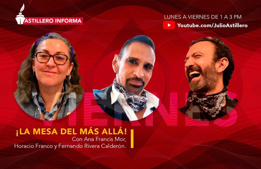 🚢 Hoy en #AstilleroInforma de 13:00 a 15:30 horas

🎙️La Mesa del Más Allá con <a href="/anafrancismor/">Ana Francis Mor (Ana Francis LBP)</a>, <a href="/HoracioFranco/">Horacio Franco</a> y <a href="/monocordio/">Fernando Rivera C.</a>

¡No te la pierdas! 
buff.ly/bHaegtc