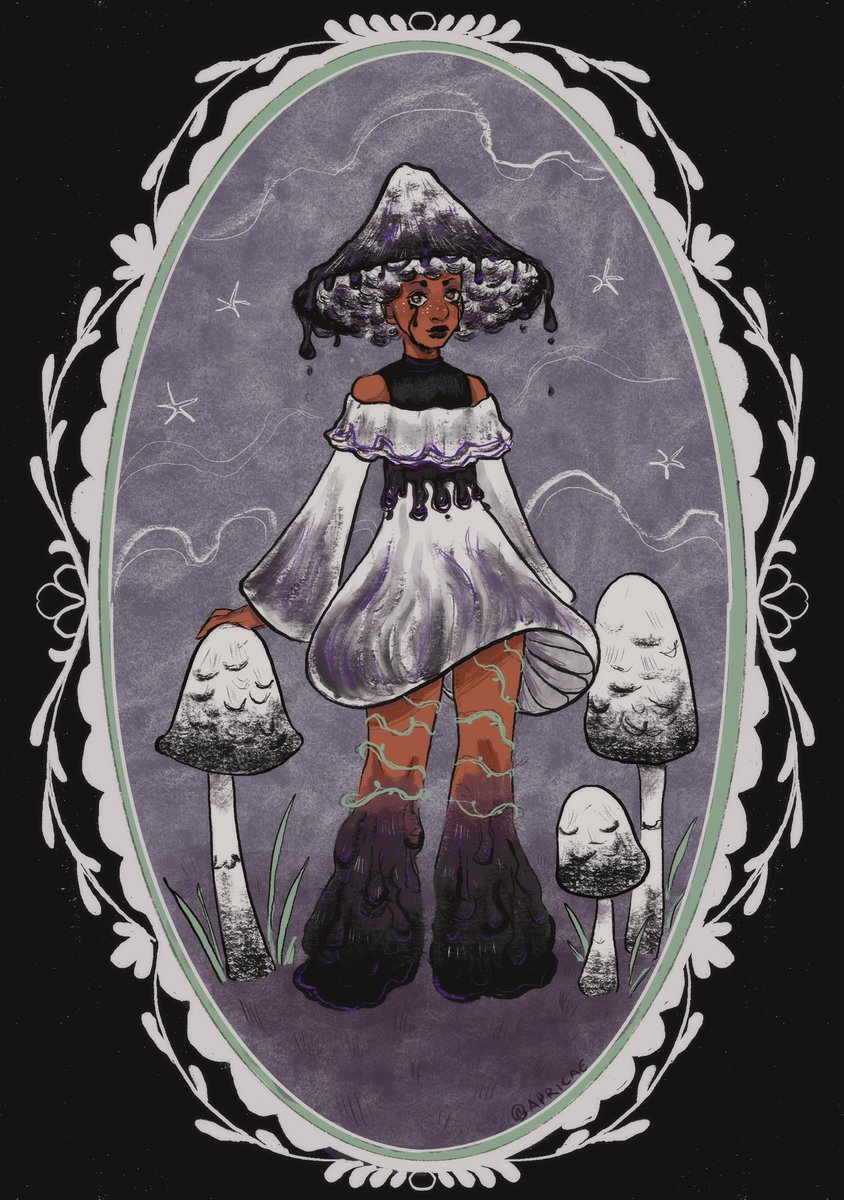 final #artfight2025 piece, revenge for <a href="/lidaxart/">lidia ★ | artfight era</a> of Nyx !! 🍄✨
