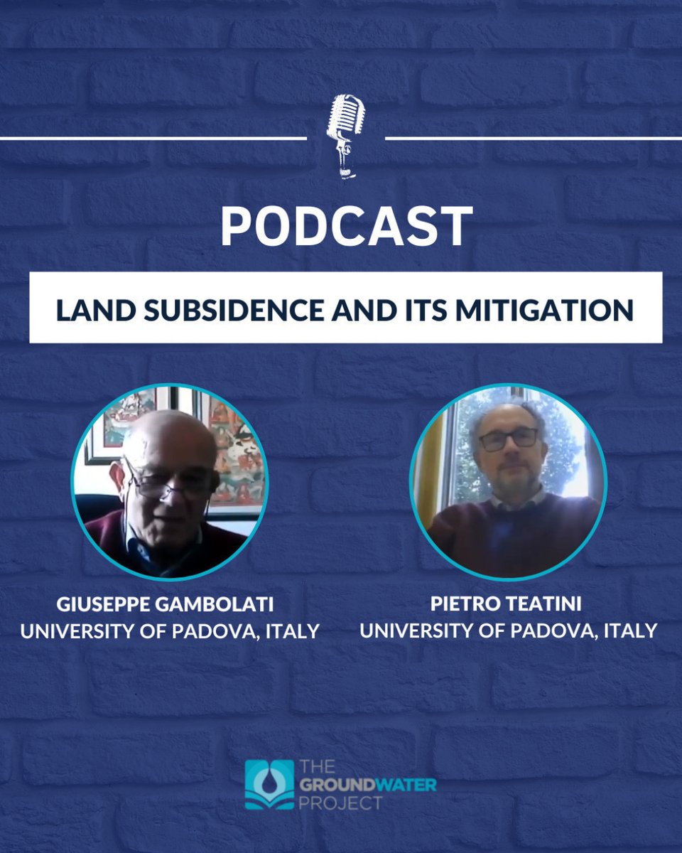 Listen to our Groundwater Talks interview with Giuseppe Gambolati and Pietro Teatini, authors of the Book Land Subsidence and its Mitigation!

🔈 Listen to the interview:
open.spotify.com/episode/3x0ZWG…