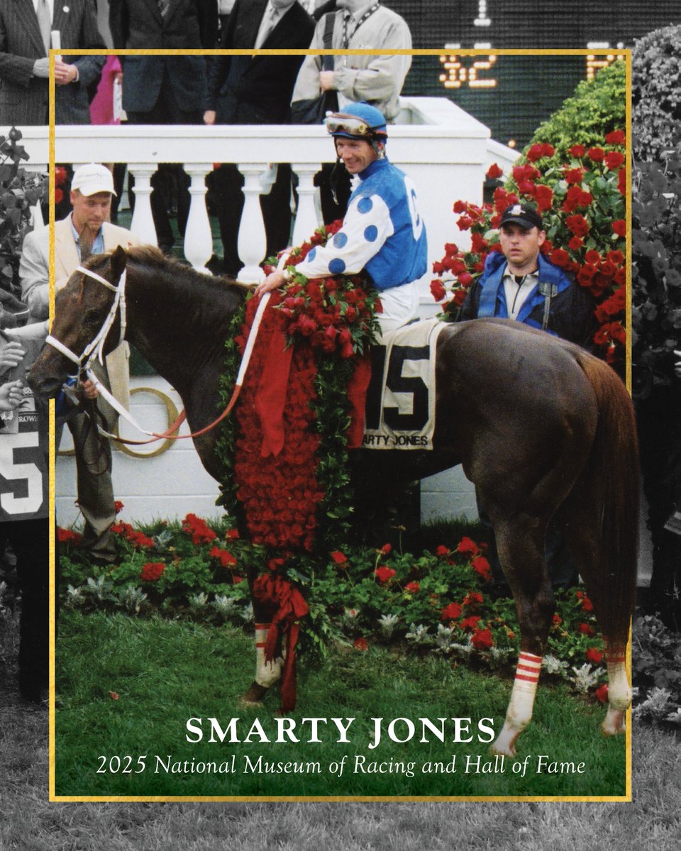 KentuckyDerby's tweet image. It's official! 

Welcome to the Hall of Fame, Smarty Jones! 🏆