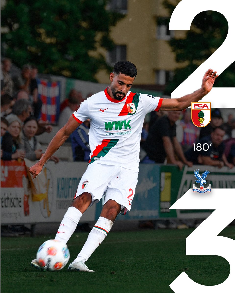 Phillip #Tietz und Aiman #Dardari treffen für den #FCA: Nach 180 Minuten endet der Doppel-Test gegen Crystal Palace 2:3!

#FCAinKollerschlag #FCACPFC