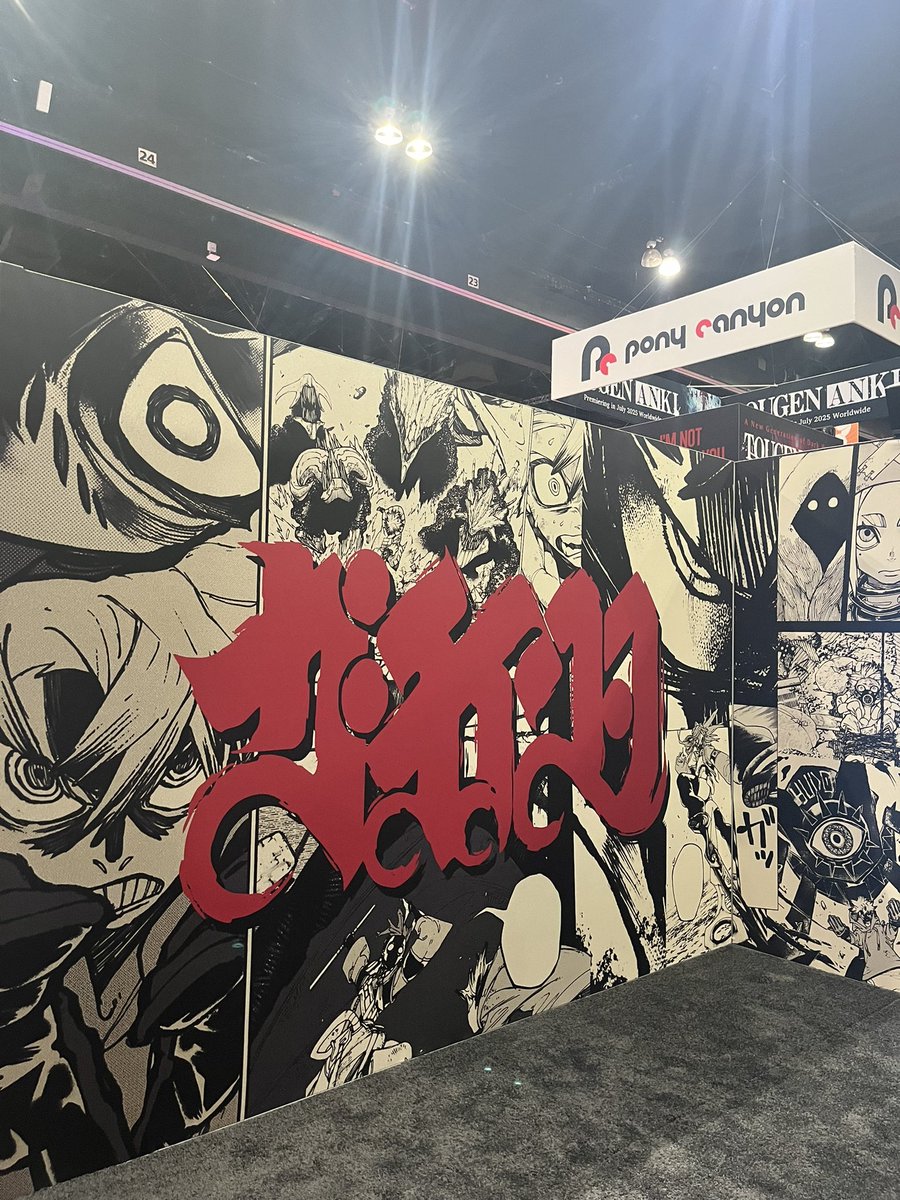 ashltorres's tweet photo. still thinking about this #GACHIAKUTA wall at AX so i made it a shirt! 

tried fabric spray paint for the first time and it was v difficult… but still looks kinda cool! so i did another with vinyl of the design with a cleaners symbol sleeve &amp; watchman series symbol on the neck https://t.co/md0iTPKtH3