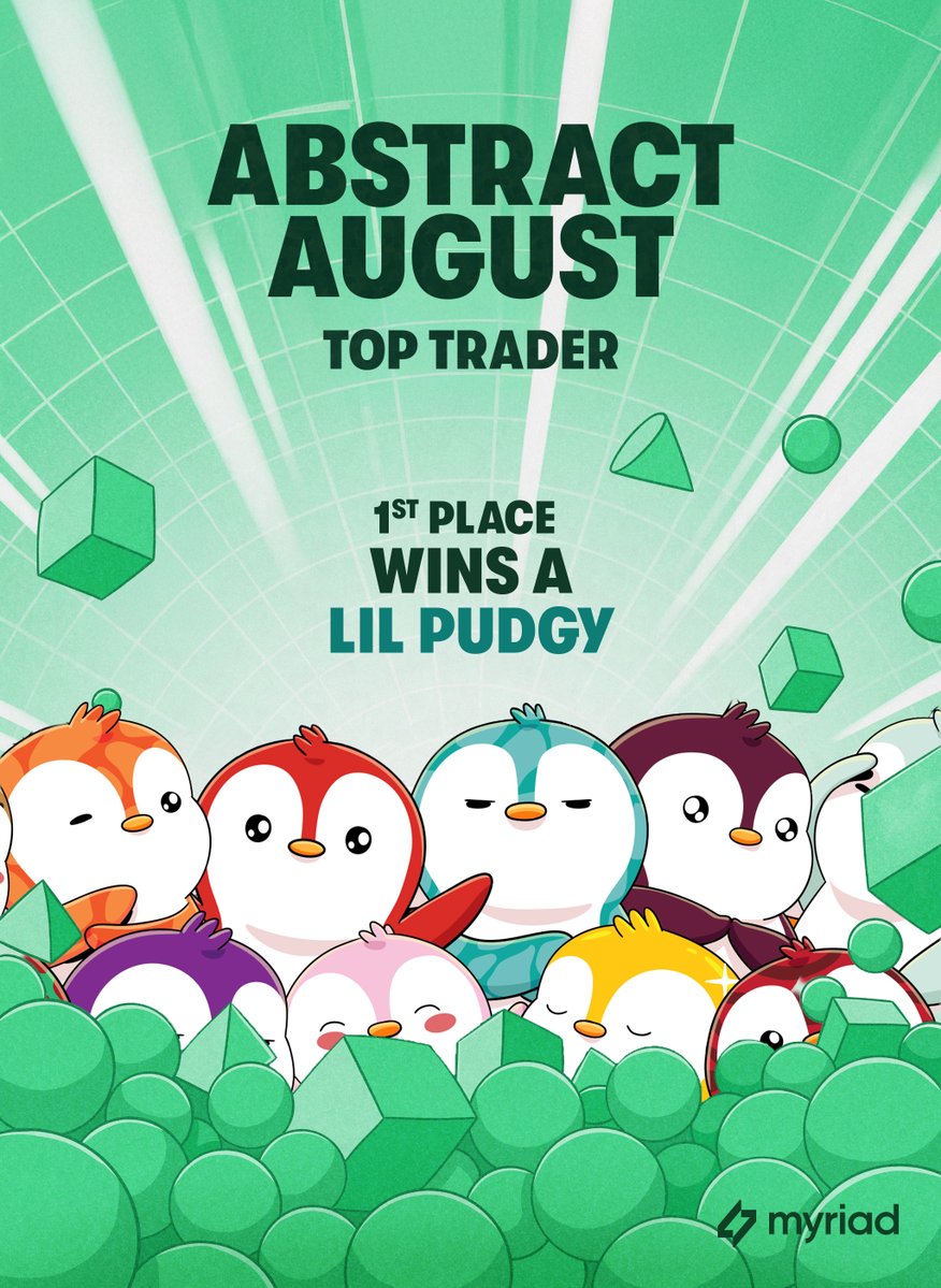 ABSTRACT AUGUST - TOP TRADER  📊

The rules are simple: Be the USDC trader with the highest positive PNL% during the month of August, and win a Lil Pudgy!