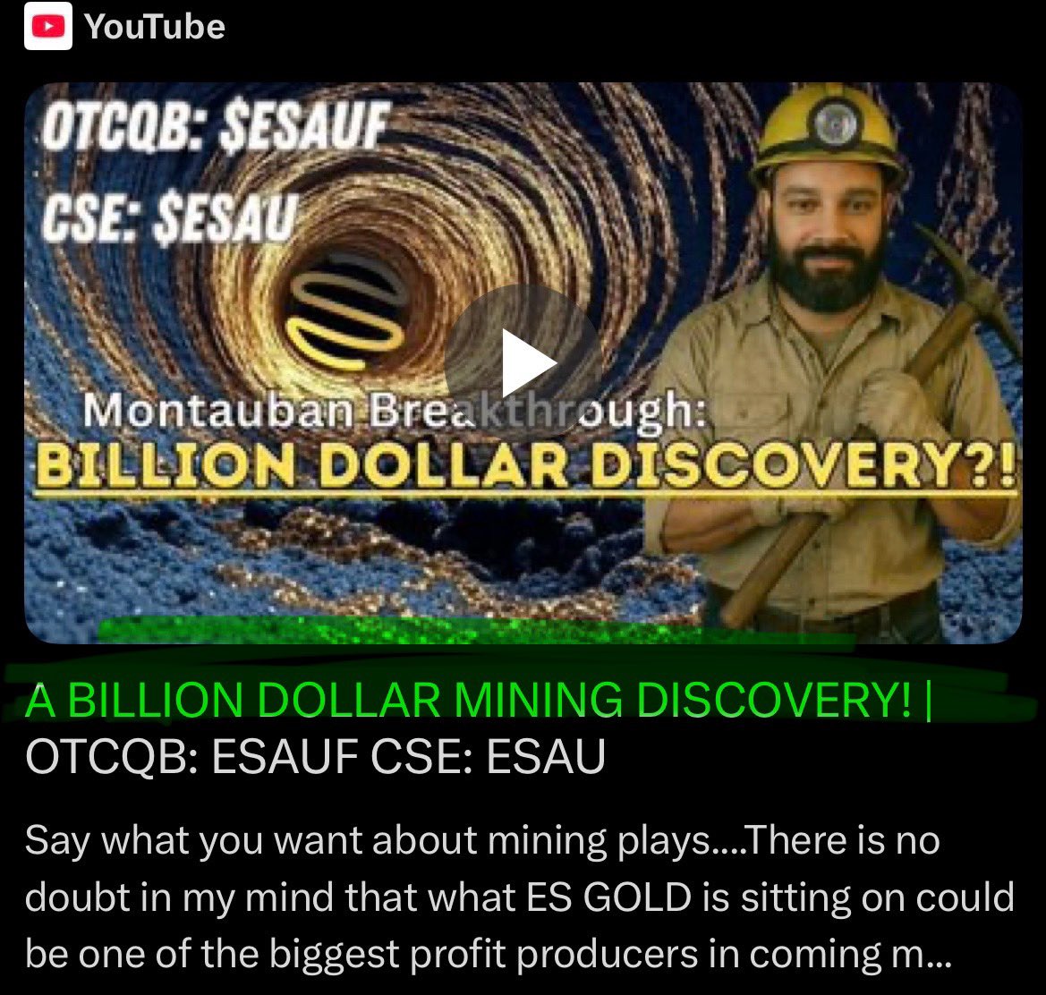 Stock Picks NYC (@stockpicksnyc) on Twitter photo $ESAUF DD Video by <a href="/buffalofireside/">Buffalo Fireside Chats</a> 🔥
Video here: youtu.be/S0HGuK89WmU
*MUST WATCH* if you haven’t already
Share the video so more investors discover this gem🙏 $ESAUF DD Video by <a href="/buffalofireside/">Buffalo Fireside Chats</a> 🔥
Video here: youtu.be/S0HGuK89WmU
*MUST WATCH* if you haven’t already
Share the video so more investors discover this gem🙏