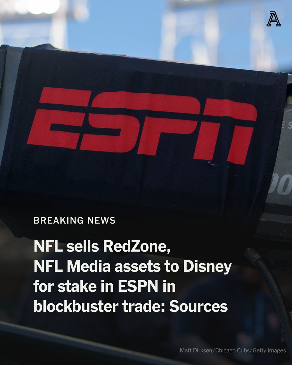 BREAKING: The NFL and ESPN have struck a deal giving the league equity in ESPN, potentially worth billions, in exchange for rights to key media properties, sources tell <a href="/AndrewMarchand/">Andrew Marchand</a>.

ESPN is expected to get access to RedZone, NFL Network and more.