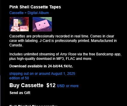 AMY ROSE TAPES OUT NOW!!!