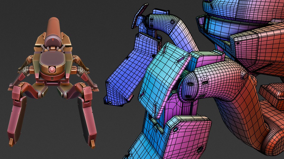 Whew, almost done with the retopo part of my modeling course. It took a while. Just some more editing and it's finished. 16 hours of content so far. Then it's on to UV's, materials, rigging... you can already start following the lessons on 3DSecrets.com #blender3d