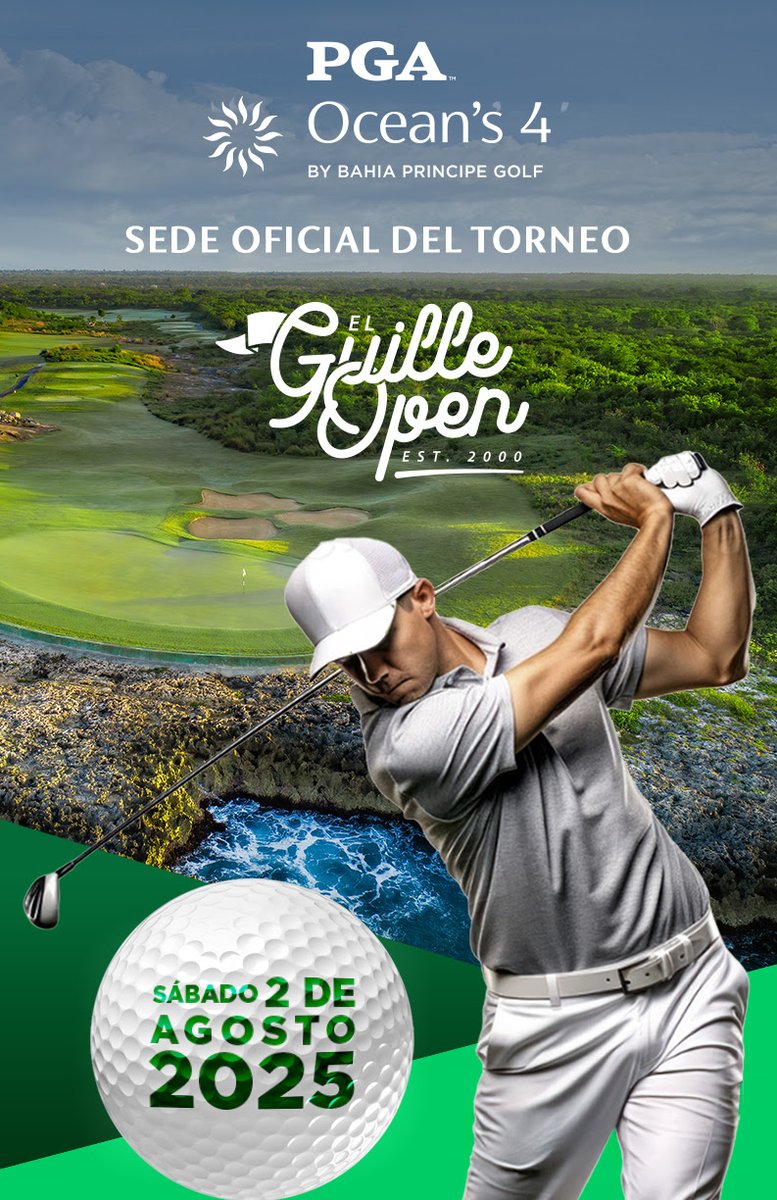 Mañana es el día del Guille Open y la sede oficial es el PGA <a href="/Oceans4Golf/">Ocean's 4 Golf</a> by <a href="/BahiaPrincipe/">BahiaPrincipeHotels</a>  Allí te espera GOLFISTAS DOMINICANOS para disfrutar de un torneo de golf a beneficio de una gran causa social. <a href="/jduranh/">Jesús Durán Haro</a> <a href="/RossySantana12/">Rossy Santana</a>