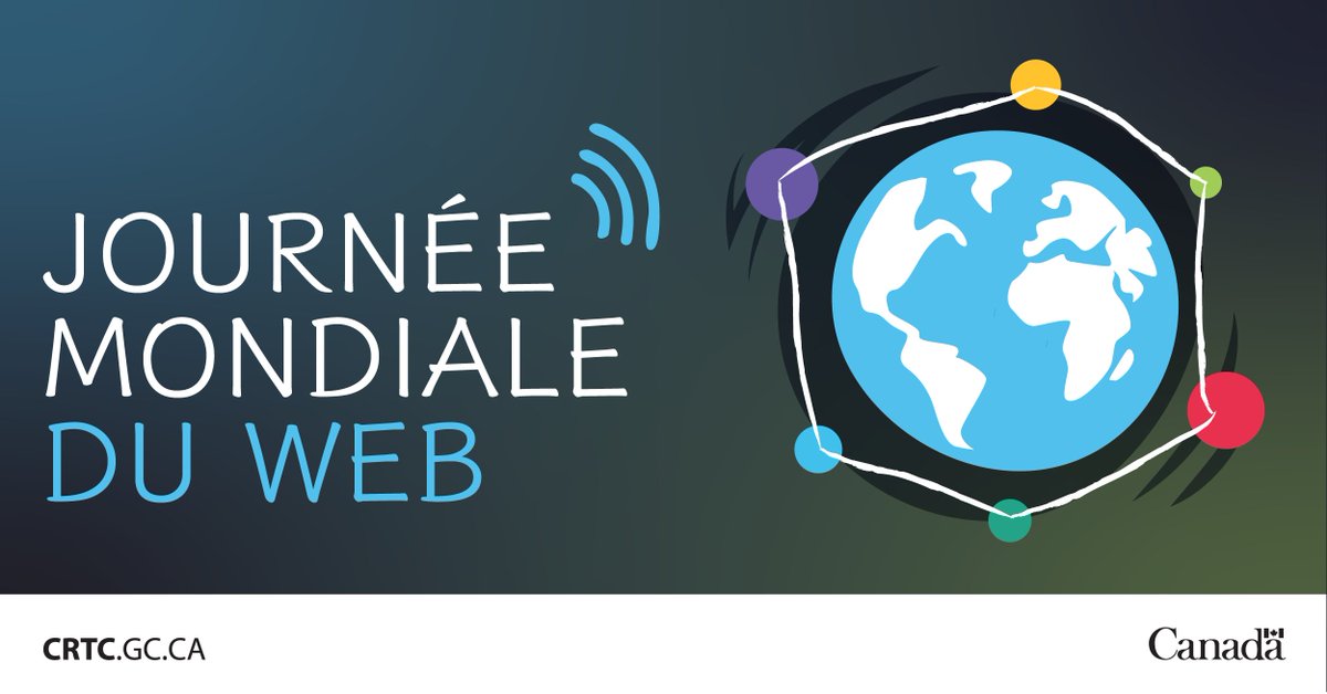 Bonne journée du #WorldWideWeb! 🌐

De la diffusion continue à la navigation en ligne, nous comptons sur le Web au quotidien. Le CRTC travaille pour que votre service Internet demeure fiable, abordable et de grande qualité!

📲 Pour en savoir plus : crtc.gc.ca/fra/internet/r…