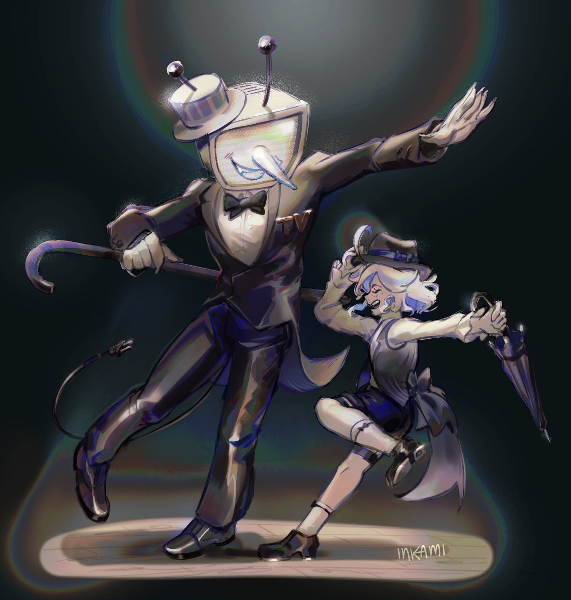 Currently drawing a tap dancer Furina for the zine, and my Tenna hyperfixation made me do this. Not tagging because I may be the only audience for this...