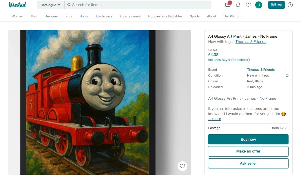 People are selling Ai art on Vinted now???