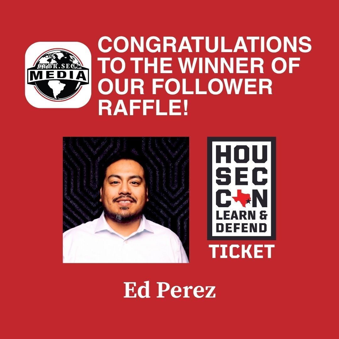 HOU.SEC.CON Security Conference (@houseccon) on Twitter photo Congratulations to our latest follower giveaway winner - Ed Perez from Instagram!! He is receiving a free ticket to HOU.SEC.CON.
We’re giving away 2 more tickets - follow <a href="/CYBRSECMedia/">CYBR.SEC.Media</a> on LinkedIn, Facebook, X, and Instagram for your chance to win. Each follow is a separate Congratulations to our latest follower giveaway winner - Ed Perez from Instagram!! He is receiving a free ticket to HOU.SEC.CON.
We’re giving away 2 more tickets - follow <a href="/CYBRSECMedia/">CYBR.SEC.Media</a> on LinkedIn, Facebook, X, and Instagram for your chance to win. Each follow is a separate