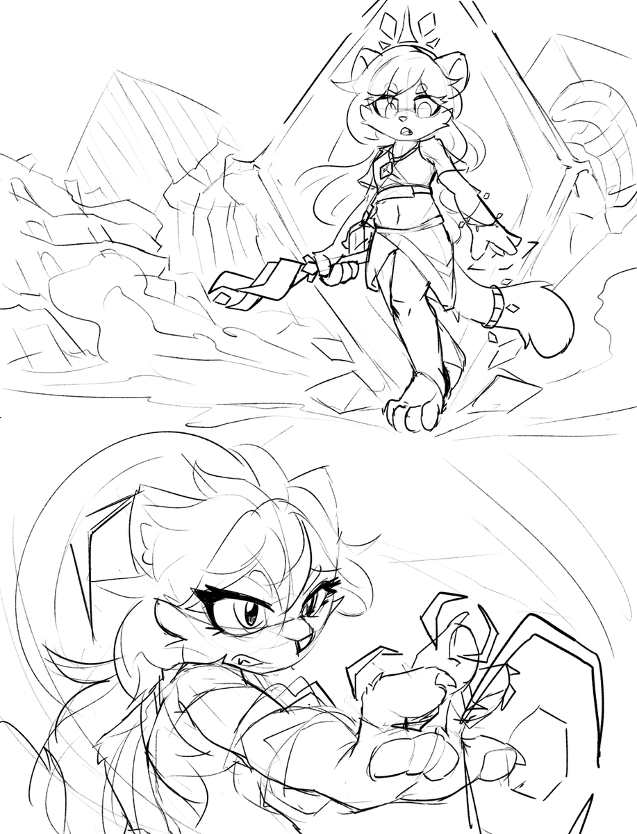 I'm working on a macro comic for her, you could find the WIPs on Patreon~