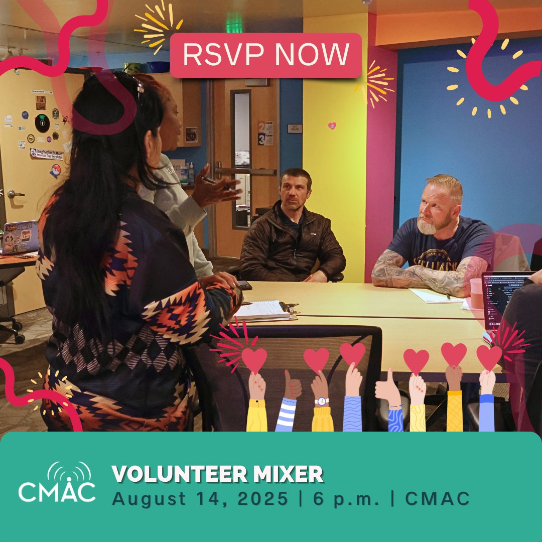 CMACTV's tweet image. Looking for a fun way to get involved?
Join our Volunteer Mixer on Thursday, August 14! It’s a great way to get involved, gain experience, and connect with others who love creating and sharing stories.
Come on by, everyone’s welcome! 💛
👉 volunteerJune25.eventbrite.com/?aff=social
#Volunteer