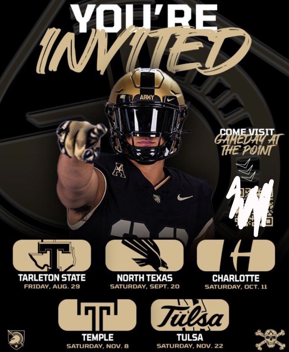 Thank you <a href="/ArmyWP_Football/">Army Football</a> for  inviting me to a game day unofficial visit.