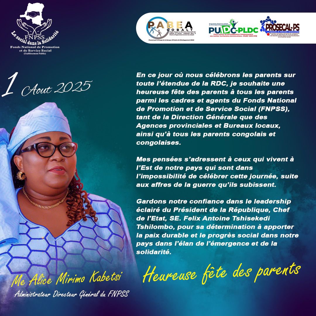 Je vous souhaite une heureuse fête des parents.