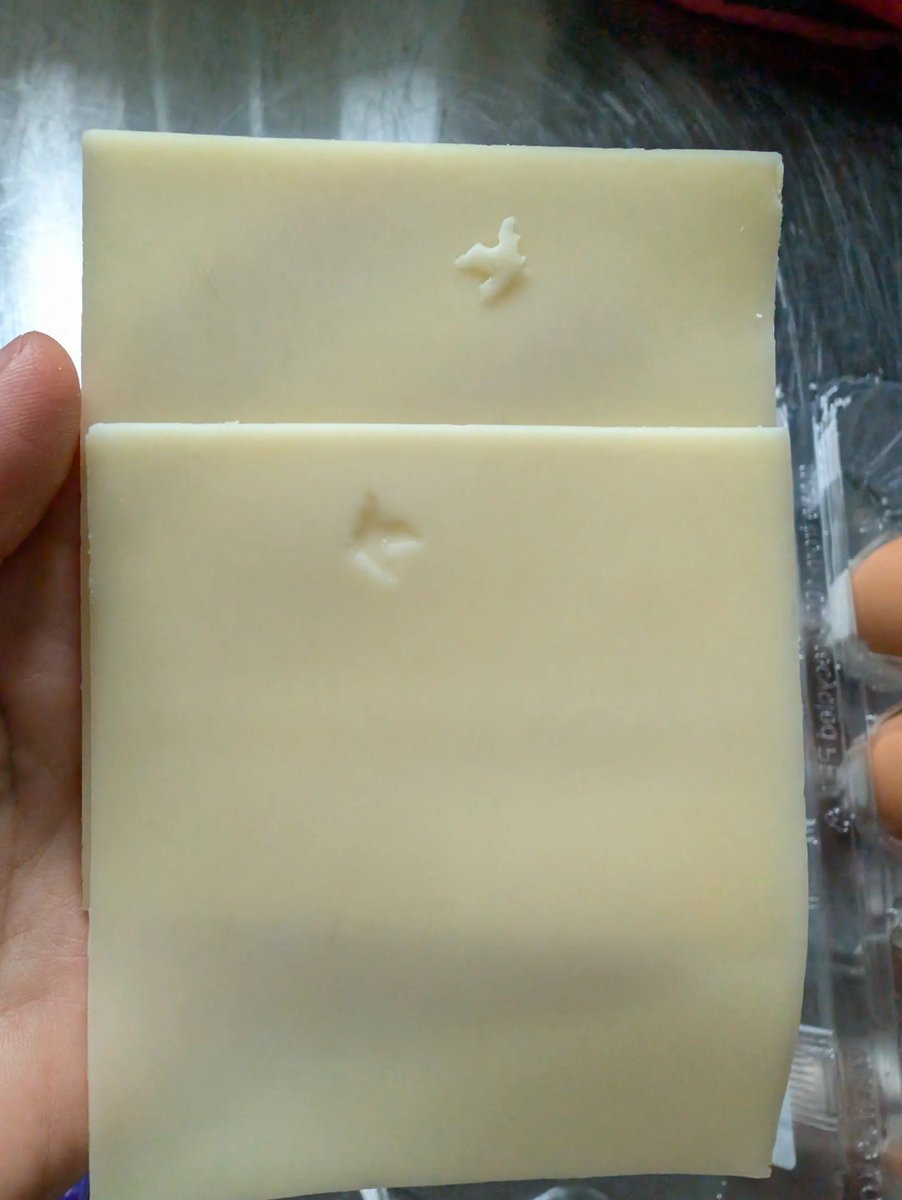 Thank God for reminders of His LOVE 🕊️ 
 I went to make egg sandwiches this morning and took out the slices of cheese... I pulled them apart and there were 2 doves, one was 3D. 🥹🕊️🫶
#ThankGod #dove #surprise