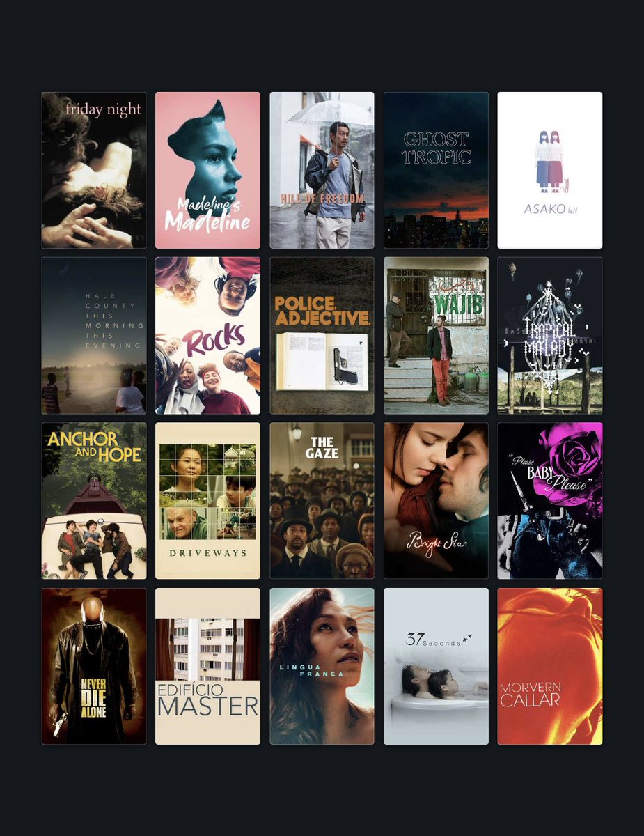 A quarter into the 21st century, the Letterboxd crew and contributors recommend over 30 of the best underseen ﬁlms of the last 25 years, including a Claire Denis deep cut, a Barry Jenkins visual poem and a Jane Campion love story. 

See the full list: boxd.it/2EK