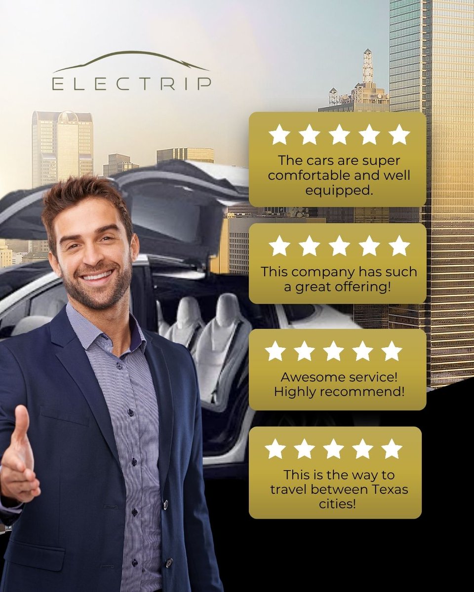 For a seamless, safe, and reliable ride, trust the professionals at Electrip. Our drivers are expertly trained and committed to delivering top-notch service every mile.

Message us or visit electrip.us to experience the peace of mind Electrip offers.

#electrip