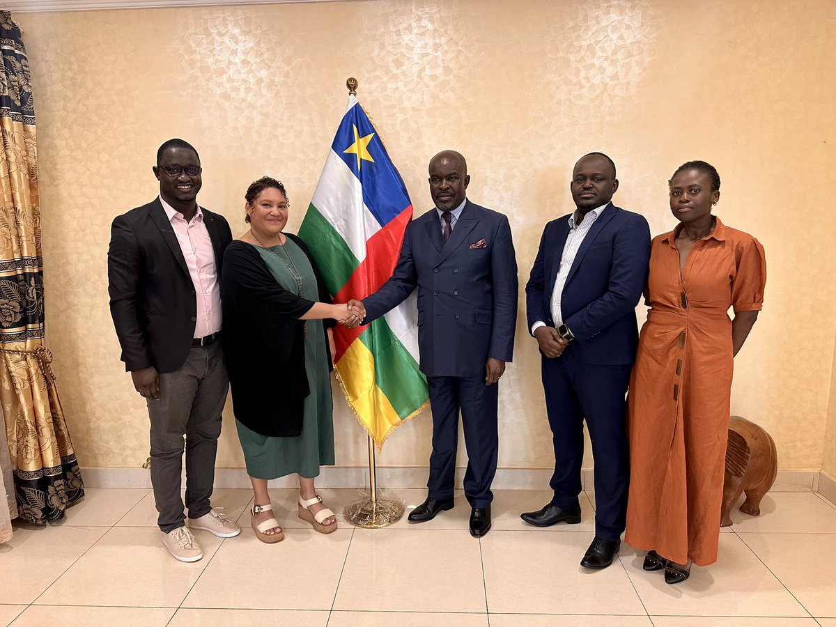 Fruitful Meeting for Education in CAR! Our Country Director Nicole Peter met with HE Mr. Aurélien Simplice Zingas, Minister of State for Education, to strengthen our partnership aligned with state policies and the orientations of HE President <a href="/FA_Touadera/">Faustin-Archange Touadéra</a>.