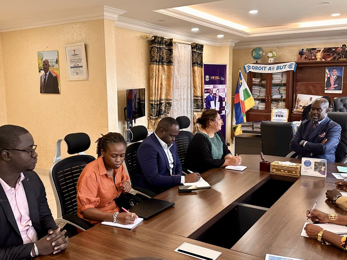 Presentation of our new project: “Equitable Access to Quality Inclusive Education for Children Aged 6-15” in Birao, Rafai &amp; Bakouma funded by <a href="/eu_echo/">EU Civil Protection & Humanitarian Aid 🇪🇺</a>. The Minister approves and fully supports!
“Thank you for this collaboration and these innovative solutions.” - The Minister.