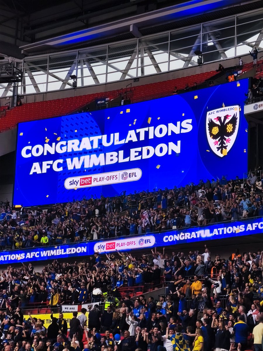 As we get ready for the first game of the season in L1 (already!) a look back at what we've achieved.Yes, this is going to be a tough season with maybe not much going our way, but this is what we're capable of; defying the odds and the challenges. #COYD #wtid <a href="/AFCWimbledon/">AFC Wimbledon</a> #dons