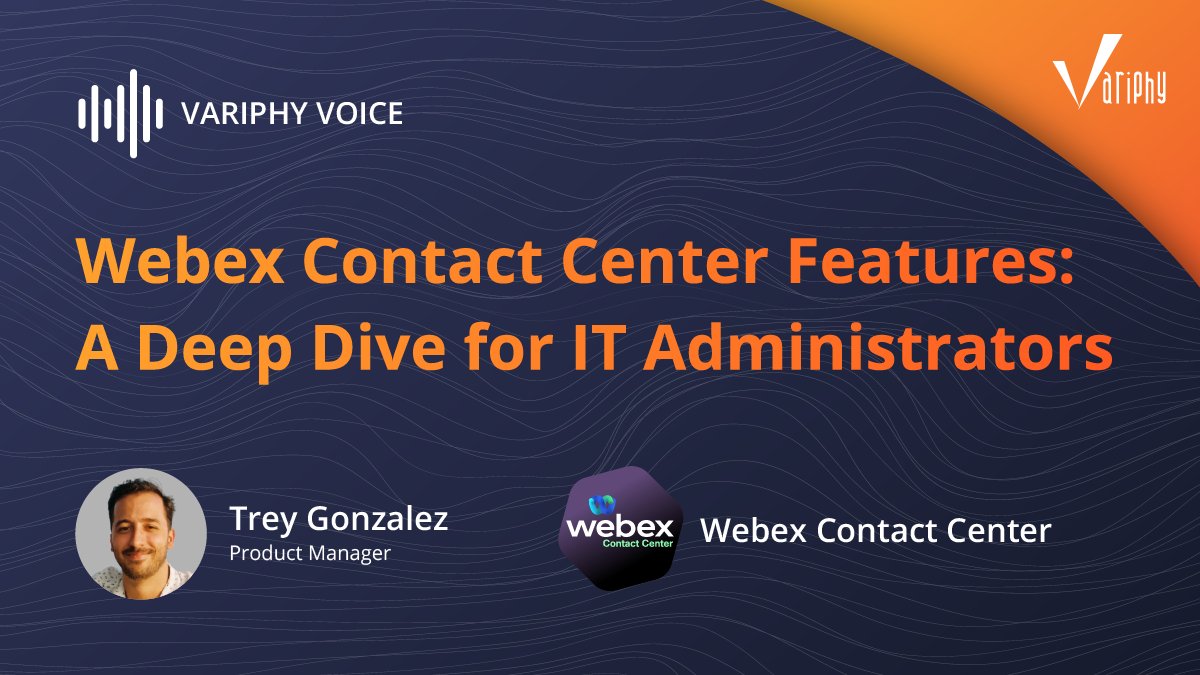 Variphy's tweet image. Get deeper insights, custom dashboards, and centralized reporting for #WebexContactCenter!

Learn more: variphy.com/voice/webex-co…

#UCAnalytics #CiscoUC