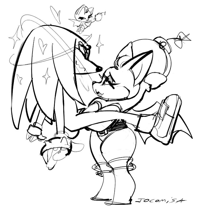 jocomisa's tweet photo. #Knuckles x #rouge x #bomberman 
 for bombi ! #sonic https://t.co/yI2kYdVXaI