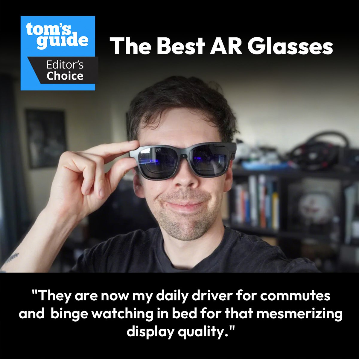 “Mesmerizing display quality” — we couldn’t agree more!

Huge thanks to <a href="/MrJasonEngland/">jason england</a> from <a href="/tomsguide/">Tom's Guide</a> for ranking Luma Pro as #1 on his list of best AR &amp; AI glasses and for the fantastic review! 😎

“They are now my daily driver for commutes and binge watching in bed for that