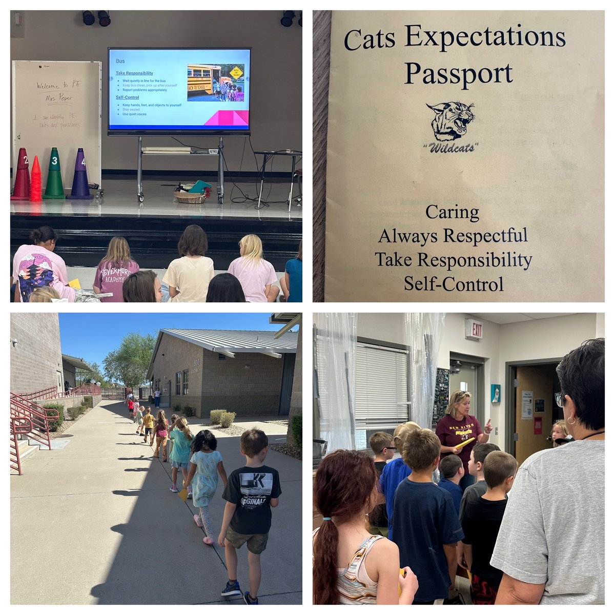 New River Wildcats reviewed CATS expectations this morning to ensure everyone understands what it means to be Caring, Always respectful, Take responsibility and practices Self control around campus.  #roarwithNewRiver
<a href="/DVUSD/">Deer Valley Unified School District</a>