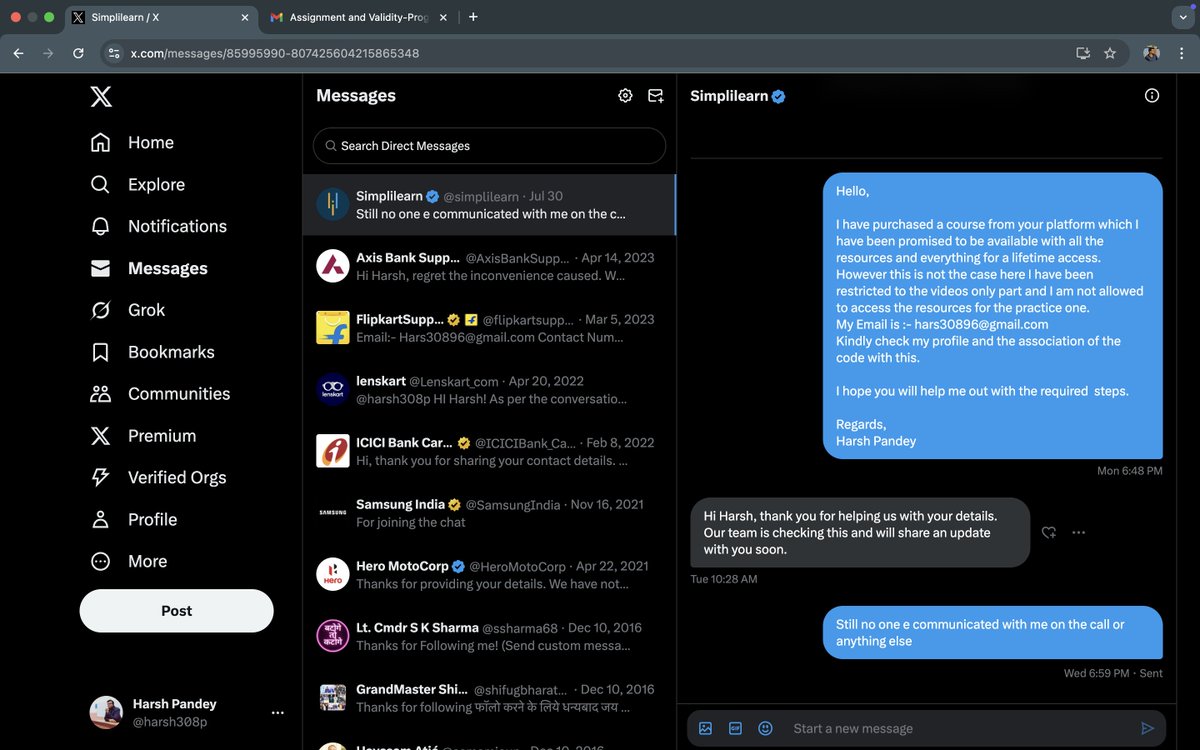 harsh308p's tweet photo. @simplilearn No one is from your company is addressing my issue. Should I now go to the consumer forum and proceed legally If you won't able to hear this. Just want the clear answers @myogiadityanath @EduMinOfIndia @jagograhakjago @UPGovt @Uppolice https://t.co/Cr3fSeDtXo