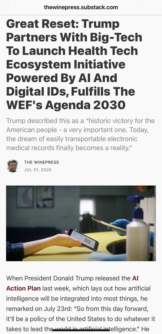 Welcome to the WEF 4th Industrial Revolution (Great Reset)

Trump/MAGA style!

Did you vote for this???