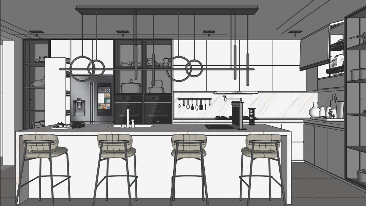 AbdSalaam13's tweet image. KITCHEN DESIGN📸✨

#sketchup
#Vray