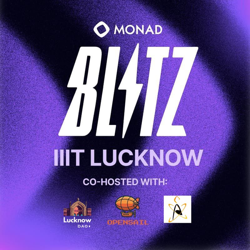 Lucknow DAO (@lucknow_dao) on Twitter photo Experience Lucknow’s inaugural “Monad Blitz Hackathon” in collaboration with @Monad_xyz!
Dive into a 1-day IRL marathon focused on Monad’s groundbreaking parallel EVM. 
 Limited spots available.
Claim your seat:
👉 lu.ma/0gvtf53w?tk=aF… Experience Lucknow’s inaugural “Monad Blitz Hackathon” in collaboration with @Monad_xyz!
Dive into a 1-day IRL marathon focused on Monad’s groundbreaking parallel EVM. 
 Limited spots available.
Claim your seat:
👉 lu.ma/0gvtf53w?tk=aF…