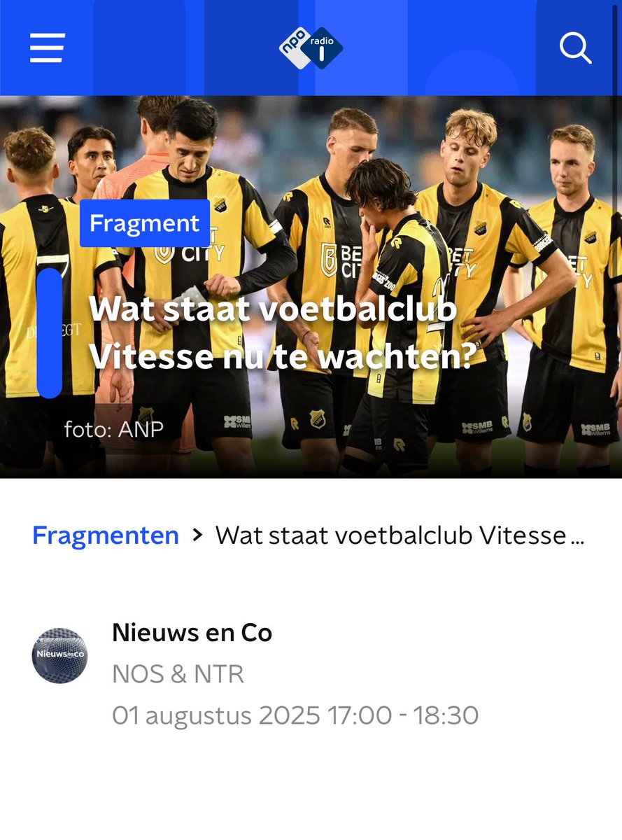 spelersvakbond's tweet image. Beluister het item hier terug: 
nporadio1.nl/fragmenten/nie…  

#louiseverard #vvcs #vitesse