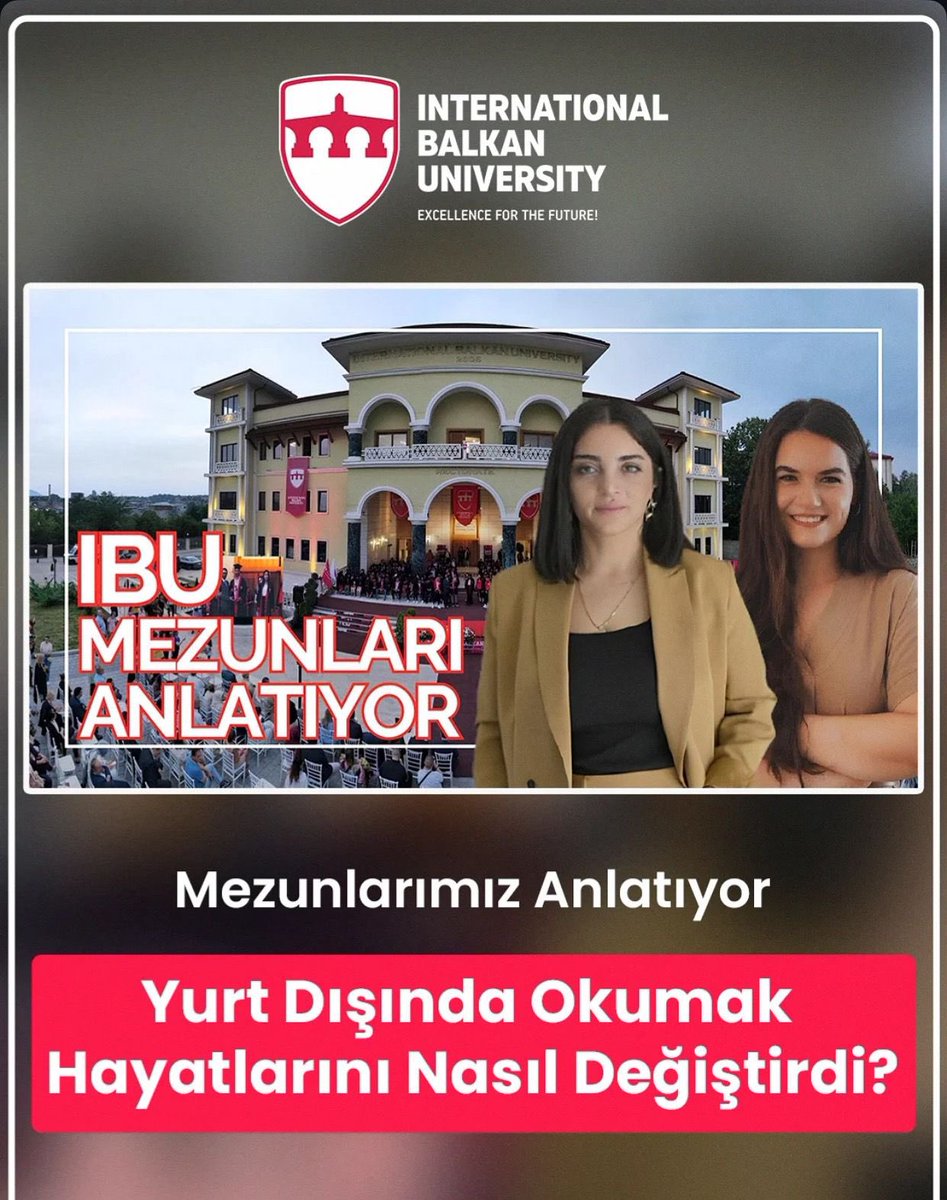 Mezunlarımızın Gözünden Üniversitemiz: Geçmişten Geleceğe Bir Köprü✨

IBU Through the Eyes of Our Alumni: A Bridge from the Past to the Future ✨

Link:
youtu.be/umZAljirqVQ