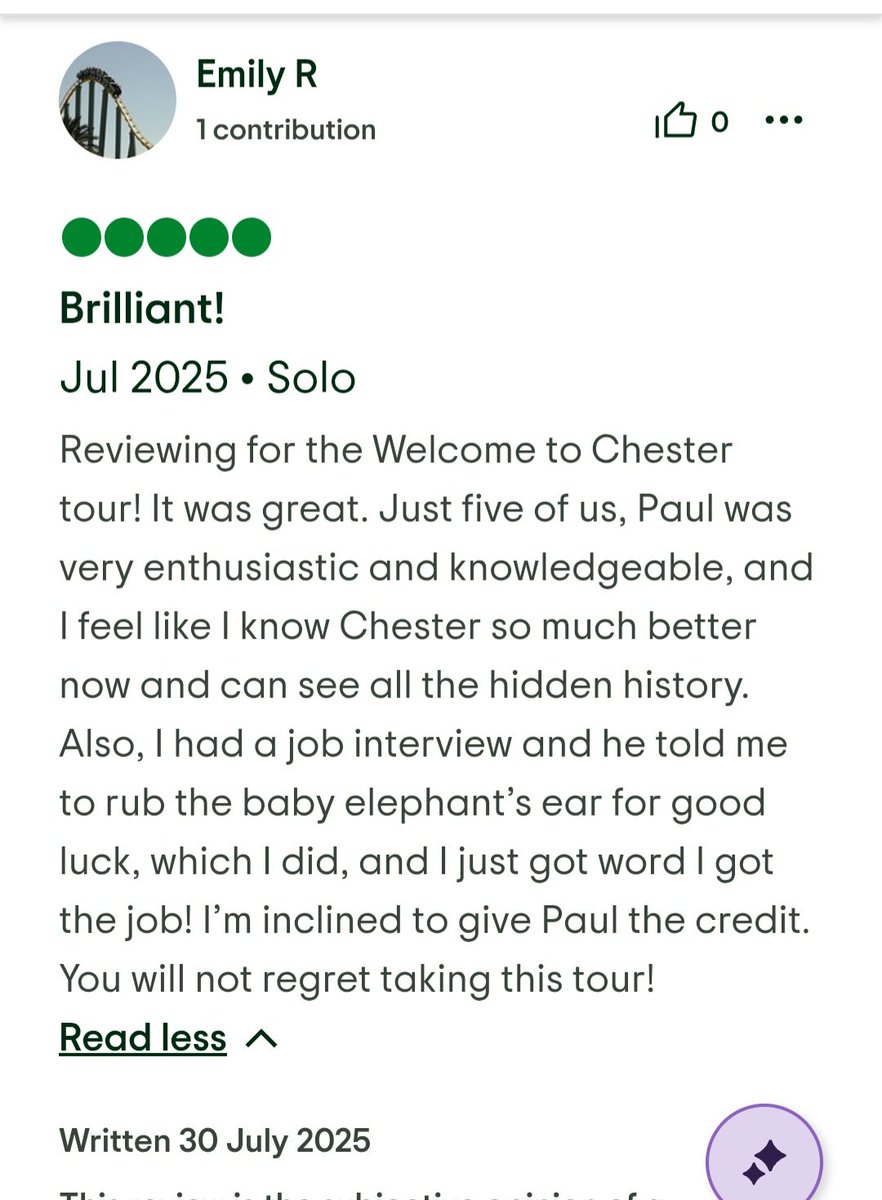 Its my turn to do the Welcome to Chester tour tomorrow at 11 am. Tickets £12 from 
<a href="/Chester01244/">Chester Visitor Information Centre Shop</a> in the Town Hall Square. See things you wouldn't discover on your own; learn about Romans, Rows, Racecourse, River, Restaurants and more.
 <a href="/ShitChester/">12 years of Shitchester</a> 
@chesterBID
#walkingtour