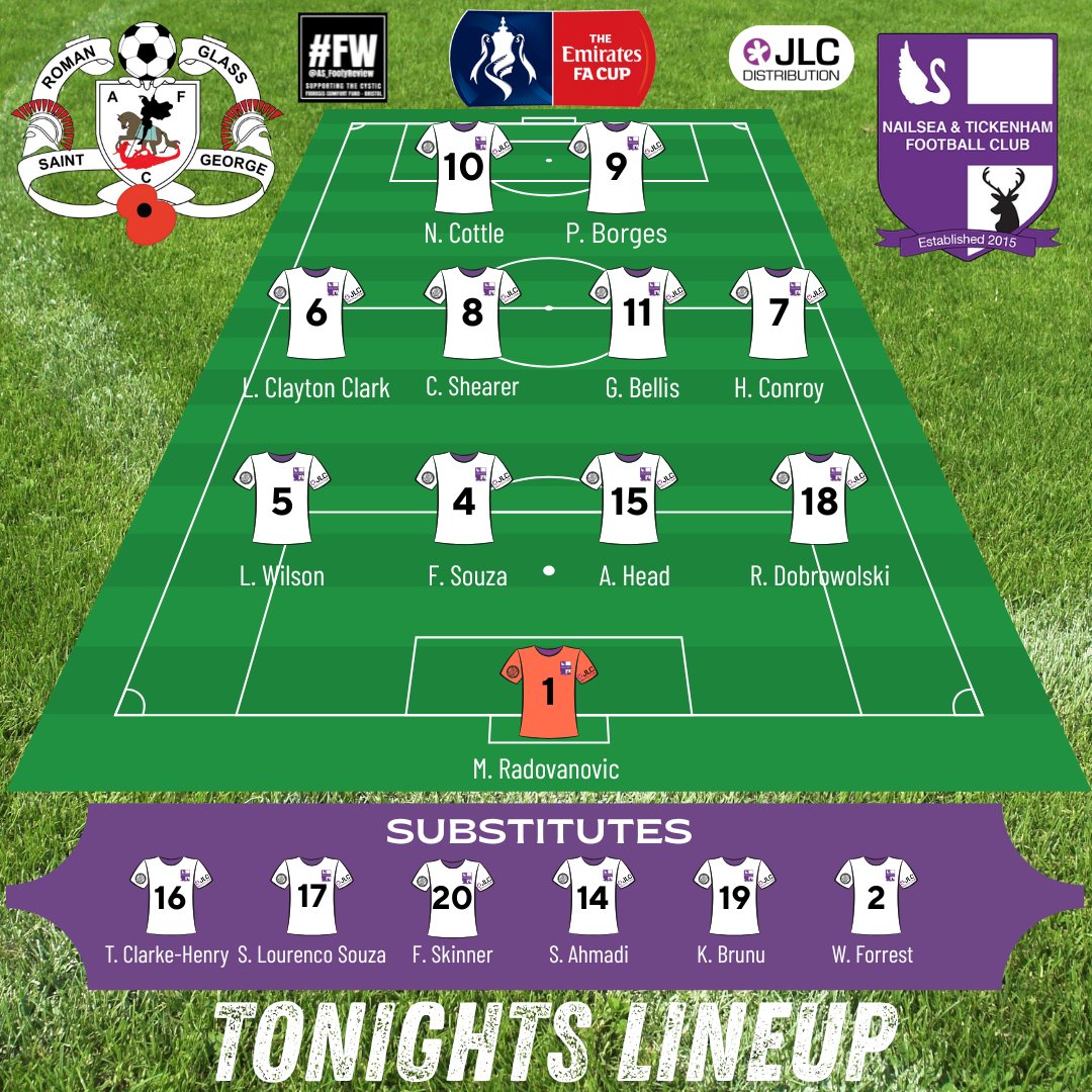 TONIGHTS LINEUP AGAINST ROMAN GLASS FOR OUR FIRST FA CUP GAME!

<a href="/AS_FootyReview/">Stoner</a> @nailseapeeps <a href="/swsportsnews/">South West Sports News</a>