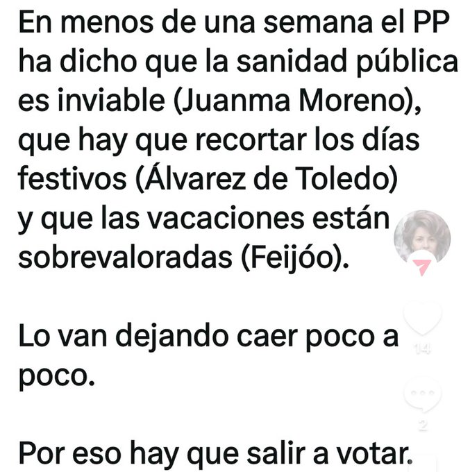sanba1's tweet photo. #pasapalabra1326 #MalasLenguas #Mañaneros360 #EnEspaña #GobiernodeEspana #Dana #MazonDimisión #ayuso7291 #ViolediMTMAD24
VOTAR https://t.co/l3mQ0mWqZ6