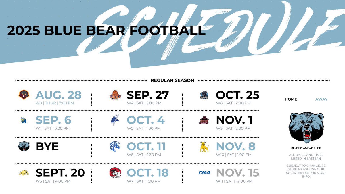 LivingstoneCollegeFootball (@livingstone_fb) on Twitter photo Recruits, before the season ramps up be sure to connect w/ our coaches who are here on X ๐ฑ๐คณ๐พ
<a href="/CoachWaters_/">Brock Waters</a> โก๏ธ QBs
<a href="/CoachWTrenchMob/">Coach Dr. Mark A. Williams Jr. ๐ค๐พ</a> โก๏ธ Co-DC/DL
<a href="/CoachCaverJr/">Marcel Caver Jr</a> โก๏ธ OC/WRs
<a href="/CoachAGoggans/">Adam Goggans</a> โก๏ธ LBs
<a href="/DariusDC396/">Darius Clark</a> โก๏ธ RBs
<a href="/BallCoachNeal/">Damani Neal</a> โก๏ธ SpT Coord/DBs Recruits, before the season ramps up be sure to connect w/ our coaches who are here on X ๐ฑ๐คณ๐พ
<a href="/CoachWaters_/">Brock Waters</a> โก๏ธ QBs
<a href="/CoachWTrenchMob/">Coach Dr. Mark A. Williams Jr. ๐ค๐พ</a> โก๏ธ Co-DC/DL
<a href="/CoachCaverJr/">Marcel Caver Jr</a> โก๏ธ OC/WRs
<a href="/CoachAGoggans/">Adam Goggans</a> โก๏ธ LBs
<a href="/DariusDC396/">Darius Clark</a> โก๏ธ RBs
<a href="/BallCoachNeal/">Damani Neal</a> โก๏ธ SpT Coord/DBs