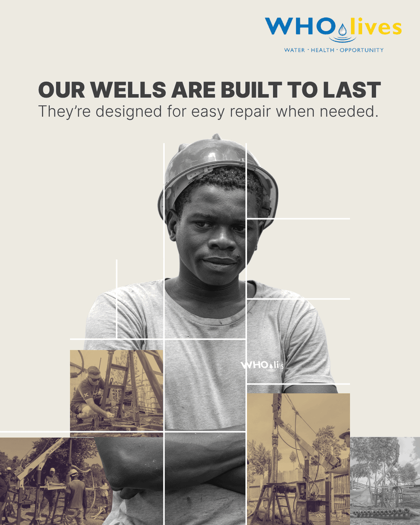85% of donated wells break and stay broken.
Not ours.

The Village Drill is repairable, locally maintained, and never abandoned.
Because sustainability isn’t a bonus - it’s the blueprint.

#FixableByDesign #WHOlives #VillageDrillInnovation #SmartCharity #WaterTech