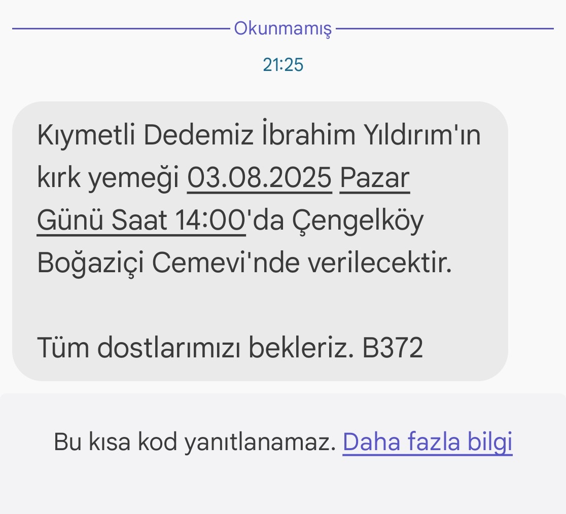 YlLDlRlM29's tweet photo. Meğerse ben ölmüşüm 
hatta torunlarım kırk yemeği bile veriyor 😬 https://t.co/zmZXD1NvOH