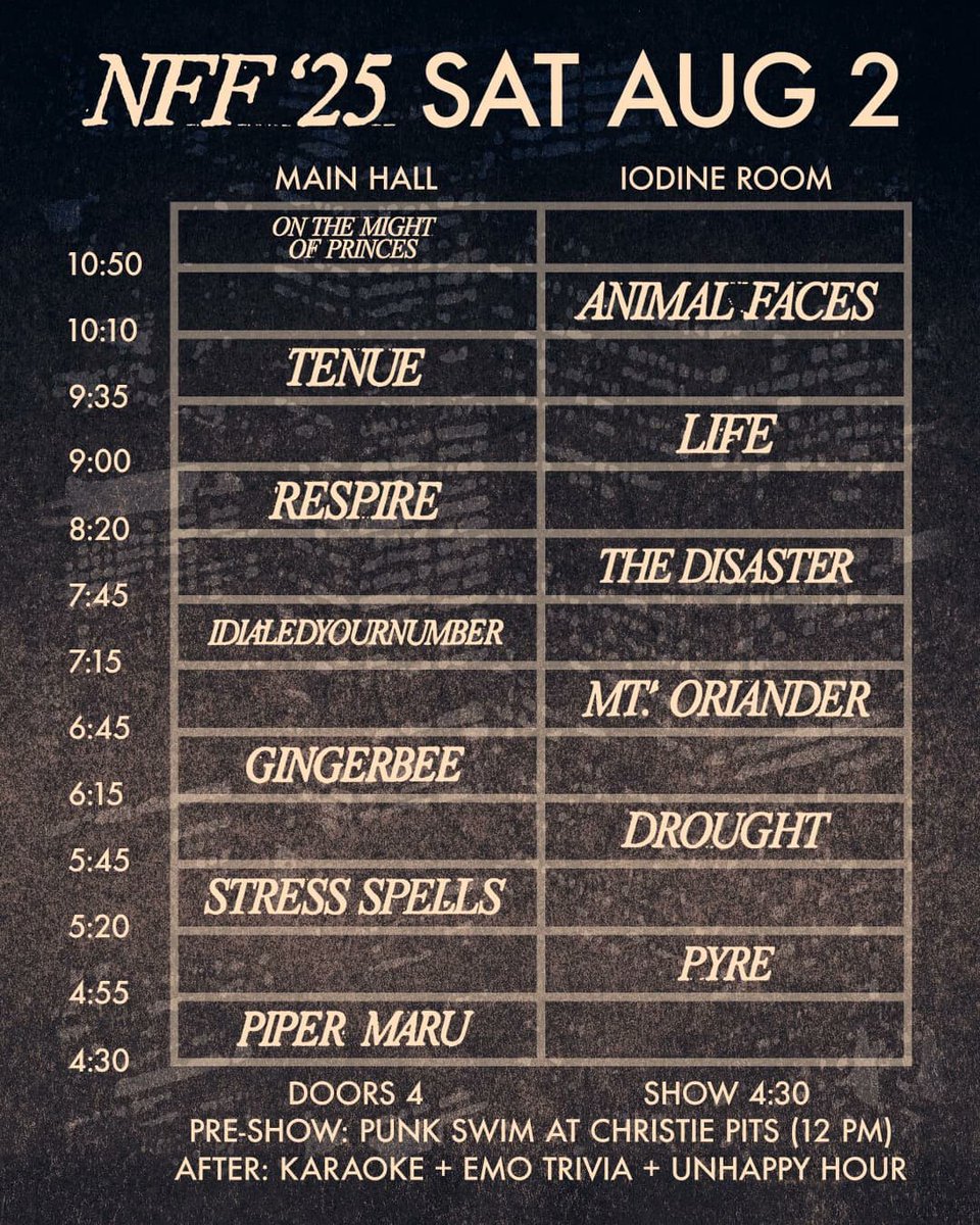 Mt. Oriander (@mtoriander) on Twitter photo NEW FRIENDS FEST IS THIS WEEKEND! We are so geeked to be playing! Our set is on Saturday at 6:45 PM in the Iodine Room. 
Come see us in Toronto, ON. 
Get your tickets: newfriendsdiy.com NEW FRIENDS FEST IS THIS WEEKEND! We are so geeked to be playing! Our set is on Saturday at 6:45 PM in the Iodine Room. 
Come see us in Toronto, ON. 
Get your tickets: newfriendsdiy.com