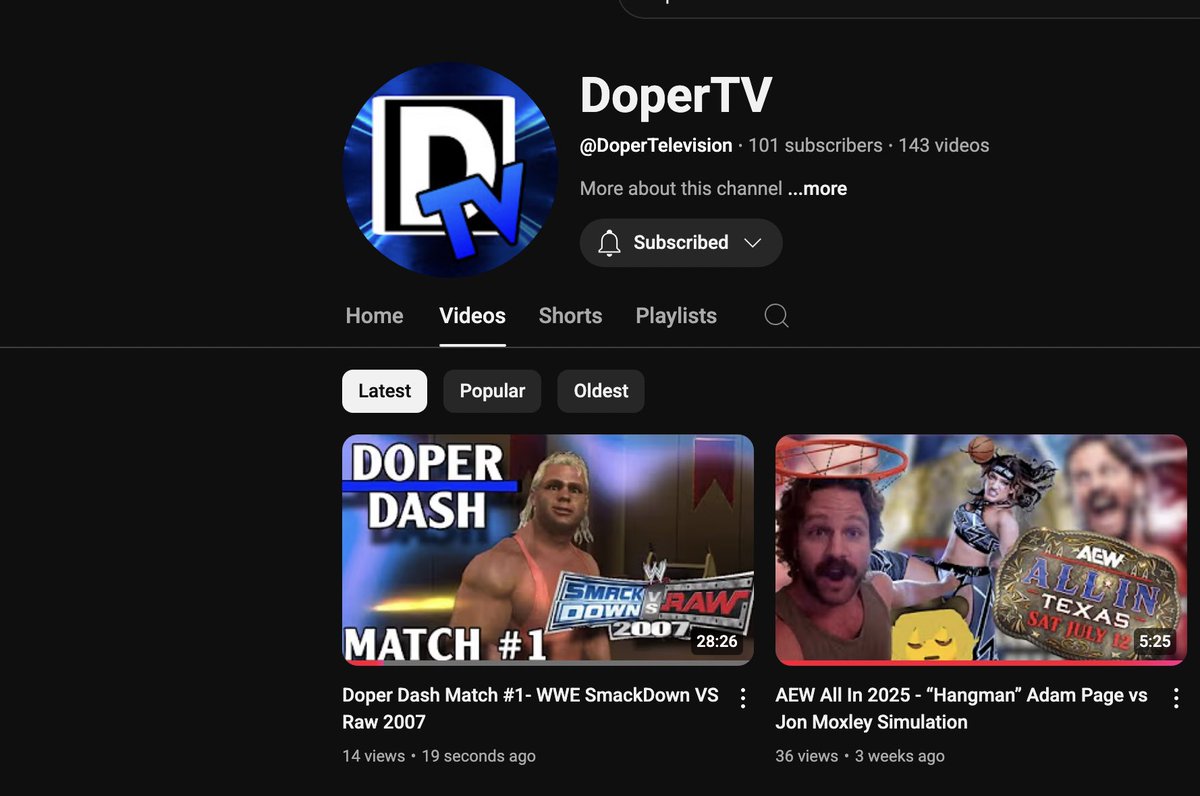 DoperTVYT's tweet photo. #August1Warning IS HERE!!!! From now on “Inari Wrestling” will be DOPERTV!!! Our first video is out now as we being the #DoperDash on SmackDown vs Raw 2007!!

https://t.co/m1FC2z4Xmw https://t.co/IGSI8eKsKM
