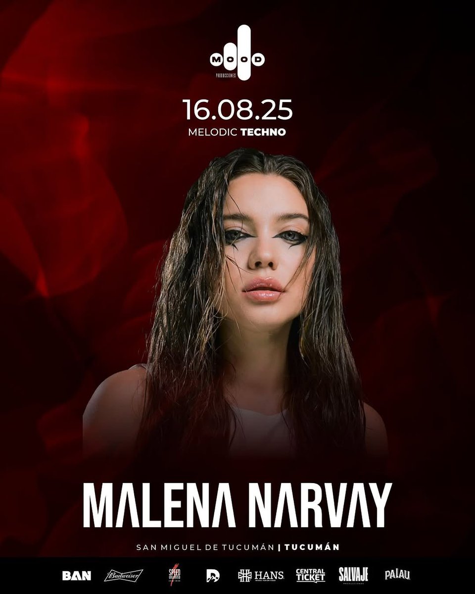 ¿TUCUMÁN ESTÁN AHÍ? 🚀

<a href="/LenaNarvay/">Malena Narvay 🖤</a> llega a San Miguel de Tucumán, por primera vez, con un show increíble y que no se lo pueden perder 🤯🖤. 

🎫 Entradas en <a href="/CentralTicketAr/">CentralTicket</a>: centralticket.net/moodxsalvaje

¡Nos vemos ahí! 🫀