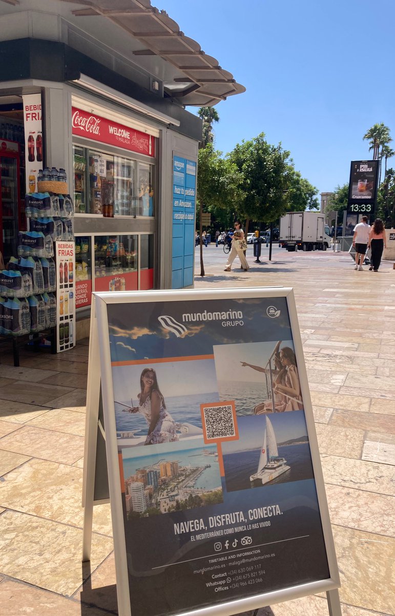 🌊 ¡Vive una experiencia única en el Mediterráneo! 

🚤 Sube a bordo y disfruta de un paseo en barco alrededor del puerto de Málaga. 

🏖️ Compra tus boletos a través del código QR en el quiosco Molina Lario 24. 

😎¡No te lo pierdas! 🎟️  @mundomarino_malaga