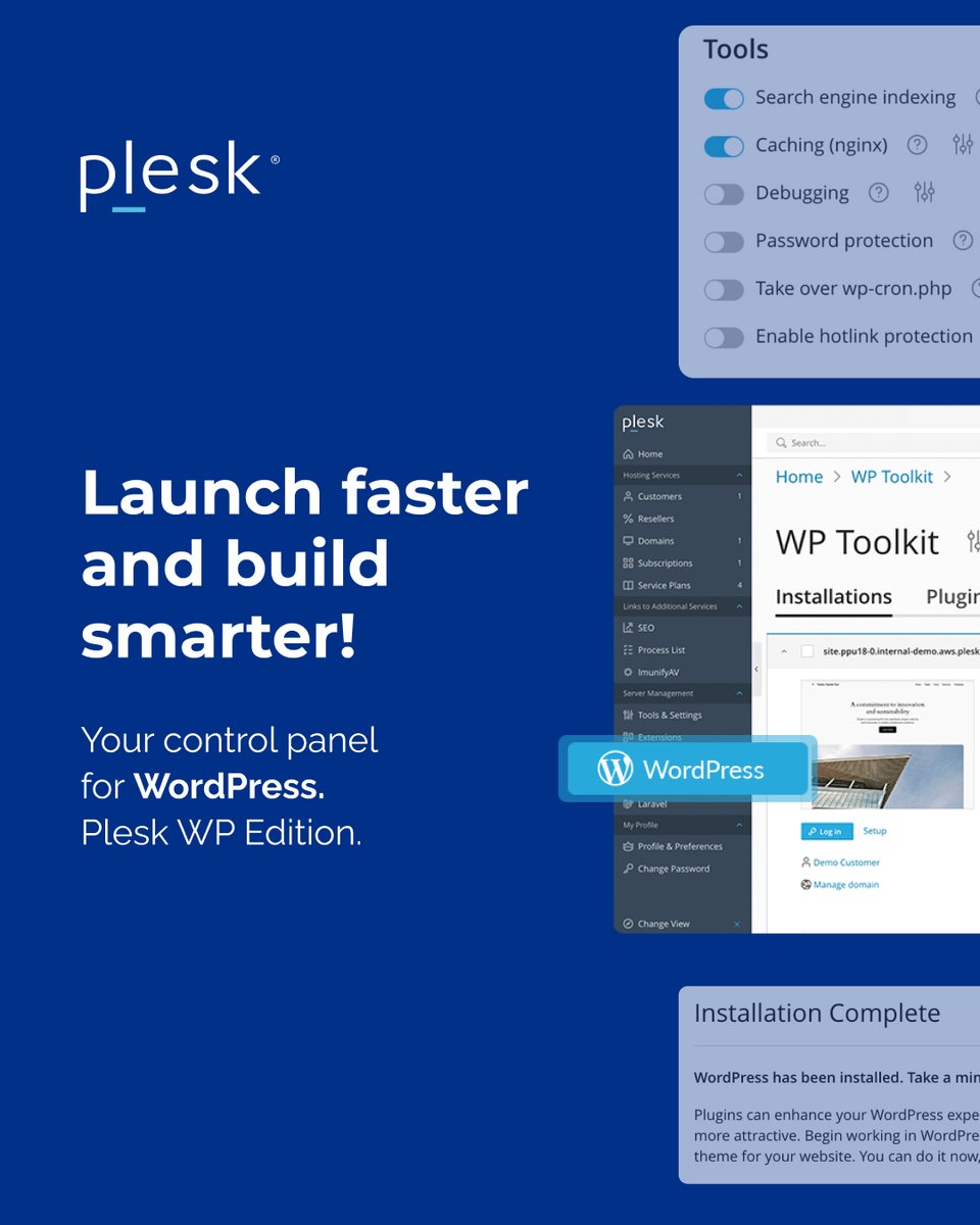 #Plesk WP Edition enables you to take the pole position, as it simplifies management, boosts #performance, and secures your sites. From malware protection to SEO tools, control everything in one place. 

Get full Management for #WordPress here: b.link/s8dc8s8a

#DevTools