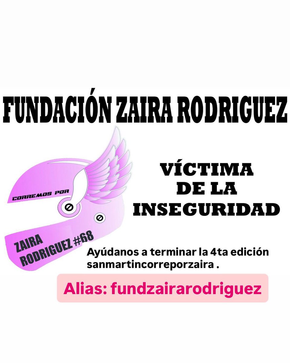 Ayúdanos con la 4ta edición #sanmartincorreporzaira tu $ SUMA !!!!